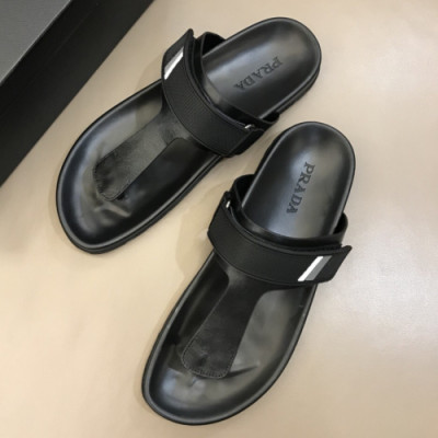 Prada 2019 Mens Velcro Strap Slipper - 프라다 남성 벨크로 스트랩 슬리퍼 Pra0516x.Size(240 - 275).블랙