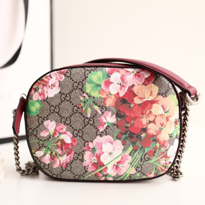 Gucci Print Supreme PVC Mini Women Chain Cross Bag,21.5CM - 구찌 프린트 수프림 PVC 미니 여성용  체인 크로스백409535,GUB0497,21.5CM,브라운