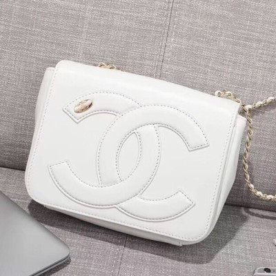 Chanel 2019 Women Chain Leather Shoulder Bag ,18CM - 샤넬 2019 여성용 체인 레더 숄더백 CHAB0595,18CM,화이트