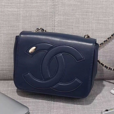 Chanel 2019 Women Chain Leather Shoulder Bag ,18CM - 샤넬 2019 여성용 체인 레더 숄더백 CHAB0596,18CM,네이비