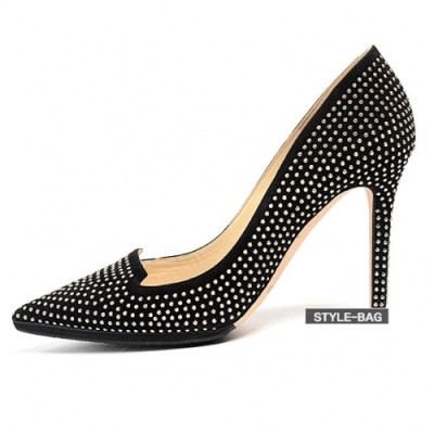 Jimmy-Choo 2019 Ladies Suede Stud Pumps - 지미츄 여성 스웨이드 스터드 펌프스 Jim0023x.Size(225 - 245).블랙