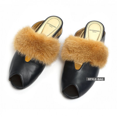 Givenchy 2019 Women's Lambskin Open-to Slipper - 지방시 여성 램스킨 오픈토 슬리퍼 Giv0113x.Size(225 - 245).블랙