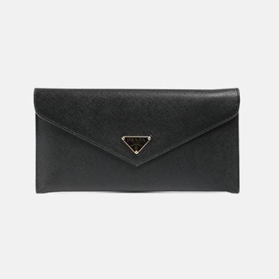 Prada 2018 Womens Saffiano Steel Logo Long Wallet 1Mf006 - 프라다 여성 사피아노 스틸 고로 장지갑 Pra0533x.Size(10.5cm).블랙