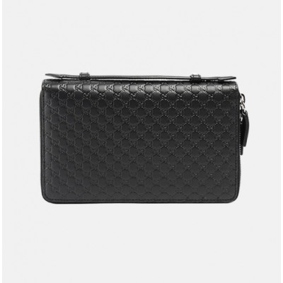 Gucci 2019 Mens Micro Shima Double Zippy Top Handel - 구찌 남성 마이크로 시마 더블 지피 탑 핸들 Guc0929x.Size(21cm).블랙