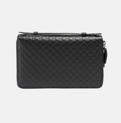 Gucci 2019 Mens Micro Shima Double Zippy Top Handel - 구찌 남성 마이크로 시마 더블 지피 탑 핸들 Guc0929x.Size(21cm).블랙