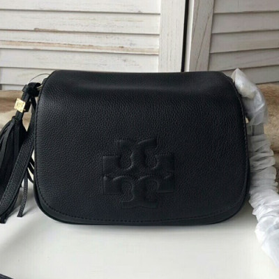 Tory Burch Leather Black Tassel Shoulder Bag,24cm - 토리버치 레더 블랙 태슬 숄더백 TBB0201,24cm