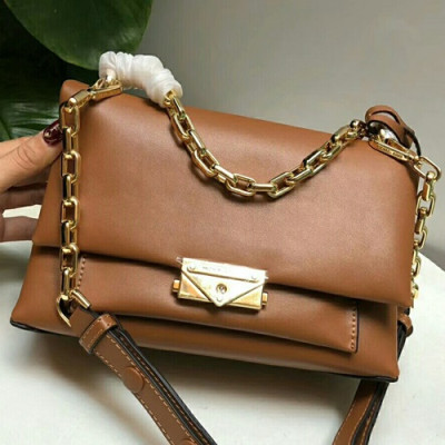 Michael Kors 2019 Leather Shoulder Bag, 24CM - 마이클 코어스 2019 레더 숄더백 ,MKB0261, 24CM,브라운