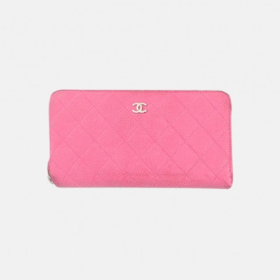 Chanel 2019 Womens CC Logo Soft Caviar Long Purse - 샤넬 여성 CC로고 소프트 캐비어 장지갑 Cnl0343x.Size(19cm).핑크