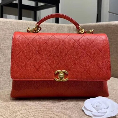 Chanel 2019 Women Leather Tote Shoulder Bag ,25CM - 샤넬 2019 여성용 레더 토트 숄더백,CHAB0628,25CM,레드