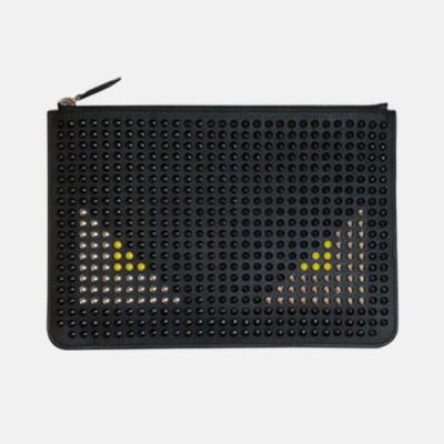 Fendi Leather Clutch Bag ,28CM - 펜디 레더 남성용 클러치백 FENB0078,28CM,블랙