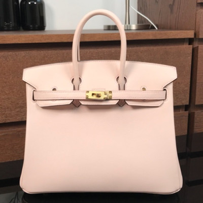 Hermes Birkin Swift Leather Tote Shoulder Bag ,25cm - 에르메스 버킨 스위프트 레더 여성용 토트 숄더백 HERB0670,25cm,핑크