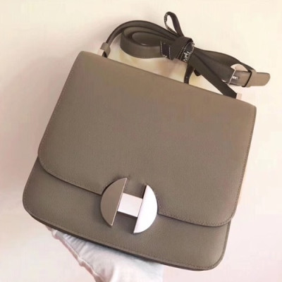 Hermes 2002 Ever Color Leather Shoulder Bag ,20cm - 에르메스 2002 에버컬러 레더 숄더백 HERB0710,20cm,그레이