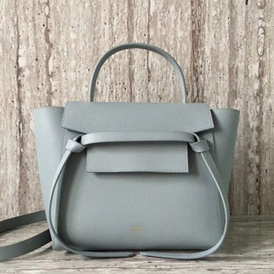 Celine Leather Belt Shoulder Bag,23CM - 셀린느 레더 벨트 숄더백 ,98310-5,23CM,그레이블루