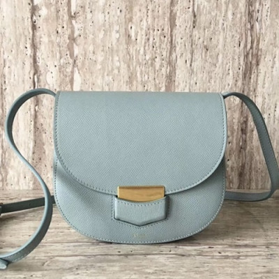 Celine Leather Trotteur Shoulder Bag,19CM - 셀린느 레더 트로터 숄더백 ,77425-3,19CM,연블루