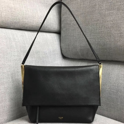 Celine Leather Tote Shoulder Bag,32.5CM - 셀린느 레더 토트 숄더백 ,90054-1,32.5CM,블랙