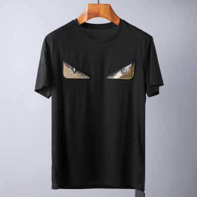 Fendi 2019 Mens Glitter Monster Eyes Short Sleeved T-shirt - 펜디 남성 글리터 몬스터 아이즈 반팔티 Fen0193x.Size(m - 3xl).3컬러(블랙/레드/화이트)