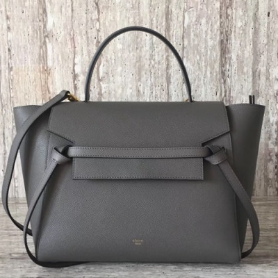 Celine Leather Large Belt Shoulder Bag,28CM - 셀린느 레더 라지 벨트 숄더백 ,98311-10,28CM,다크그레이