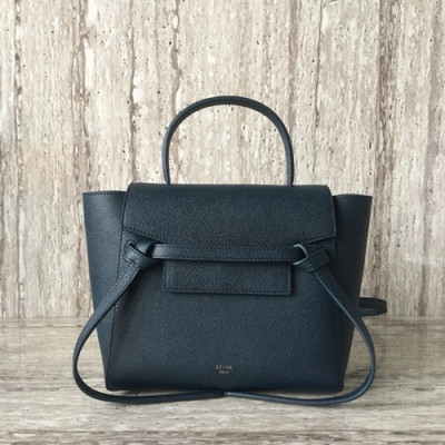 Celine Leather Mini Belt Shoulder Bag,20CM - 셀린느 레더 미니  벨트 숄더백 ,99970-8,20CM,네이비