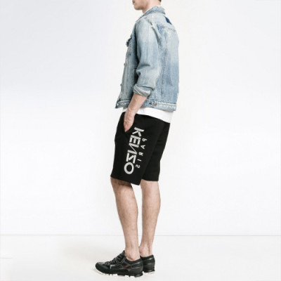 Kenzo Mens Black Half-pants - 겐조 남성 블랙 반바지 - Ken18x