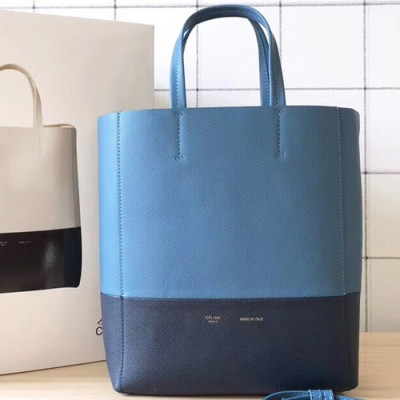 Celine Vertical Cabas Leather Tote Shoulder Bag,28CM - 셀린느 버티컬 카바스 레더 토트 숄더백 ,2204-8,28CM,블루+네이비