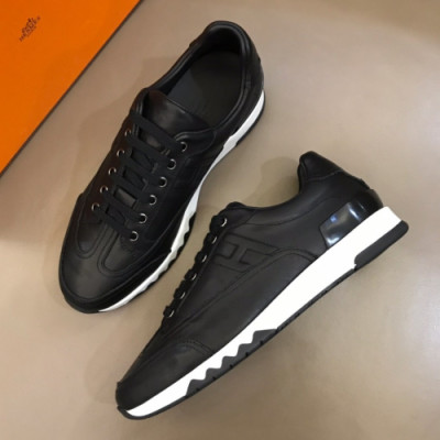 Hermes 2019 Mens Parfunms Leather Sneakers - 에르메스 남성 레더 스니커즈 Her0261x.Size(240 - 275).블랙