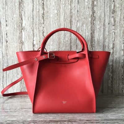 Celine Tote Shoulder Bag,26CM - 셀린느 레더 토트 숄더백 ,55426-16,26CM,레드