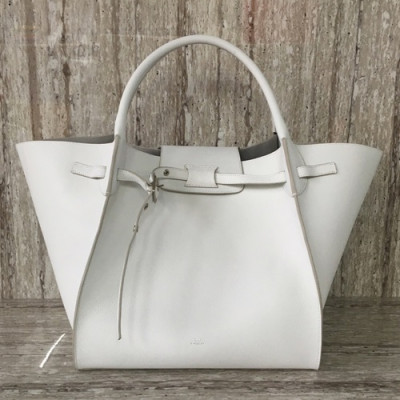 Celine Tote Shoulder Bag,33CM - 셀린느 레더 토트 숄더백 ,55425-12,33CM,화이트