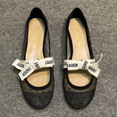 Christian Dior 2019 Womens  Quake Oblique J'adior Embroidery Logo Ballet Shoes - 크리스챤 디올 여성 자디오 자수 로고 발렛 슈즈 Dio0189x.Size(225 - 250).블랙