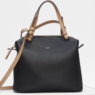 Celine Leather Tote Shoulder Bag,24CM - 셀린느 레더 토트 숄더백 ,90059-7,24CM,블랙