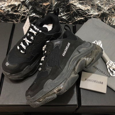 [커스텀급]Balenciaga 2019 Mm/Wm Triple'S Clear Sole Runner - 발렌시아가 남자 트리플S 러너 Bal0160x.Size(230 - 275).블랙