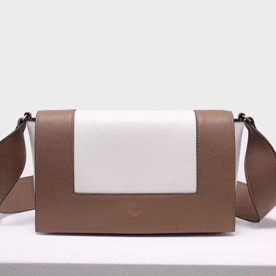 Celine Leather Frame Shoulder Bag,25CM - 셀린느 레더 프레임 여성용 숄더백 ,43343-24,25CM,화이트