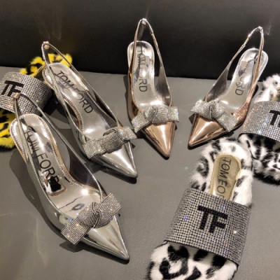 TomFord 2019 Women's Patent Strass Ribbon Middle-heel Pumps - 톰포드 여성 페이던트 스트라스 리본 미들힐 펌프스 Tomf005x.Size(225 - 245).로즈골드