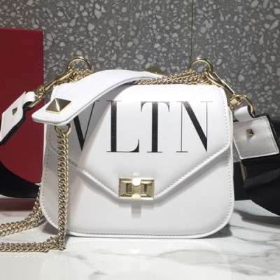 Valentino 2019 Leather Garavani Rockstud Chain Shoudler Bag,19/23CM - 발렌티노 2019 레더 가라바니 락스터드 체인 숄더백,VTB0155,19/23CM,화이트