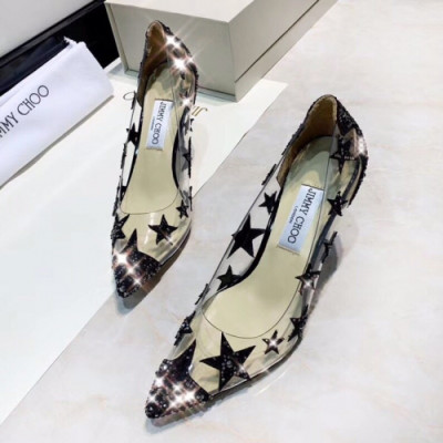 [러블리]Jimmy Choo 2019 Ladies Love Glitter Star Pumps - 지미츄 여성 러브 글리터 스타 펌프스 Jim0044x.Size(220 - 245).블랙