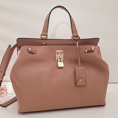 [퀄리티가 남.달.라]Valentino 2019 Leather Garavani Joykock Tote Shoudler Bag,34CM - 발렌티노 2019 레더 가라바니 조이락 토트 숄더백,VTB0292,34CM,핑크