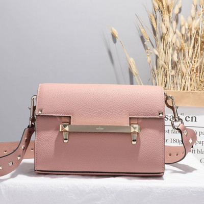 [파격세일!!!]Valentino 2019  Leather Shoudler Cross Bag,22.5CM - 발렌티노 2019 레더 숄더 크로스백,VTB0383,22.5CM,핑크