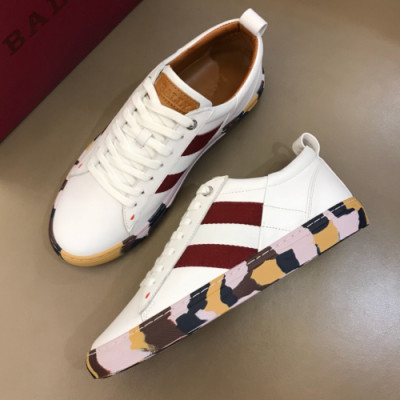 [프리미엄]Bally 2019 Mens Business Calfskin Sneakers - 발리 남성 비지니스 카푸스킨 스니커즈 Bly0096x.Size(240 - 270).화이트