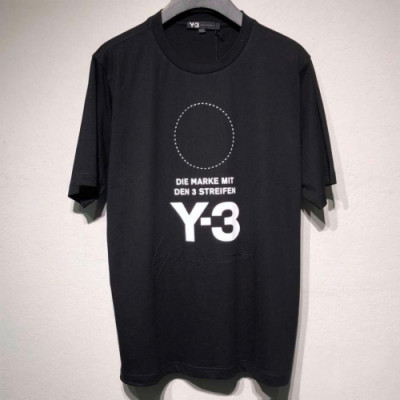 Y-3 2019 Mens  Logo Printing Cotton Short Sleeved Tshirt - 요지야마모토 남성 로고  프리팅 코튼 반팔티 Y3/0024x.Size (s - xl).블랙