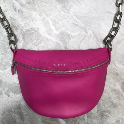 Balenciaga 2019 Leather  Belt Bag ,27CM - 발렌시아가 2019 남여공용 레더 벨트백,BGB0101,27CM,핑크