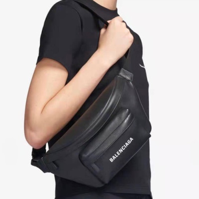 Balenciaga 2019 Leather Belt Bag,24CM - 발렌시아가 2019 레더 남여공용 벨트백,BGB0152,24CM,블랙