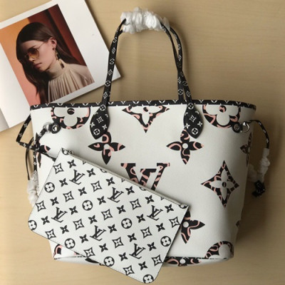 Louis Vuitton 2019 Never Full Tote Shoulder Shopper Bag,32cm - 루이비통 2019 네버풀 토트 숄더 쇼퍼백 M41177,LOUB1158 ,32cm,화이트