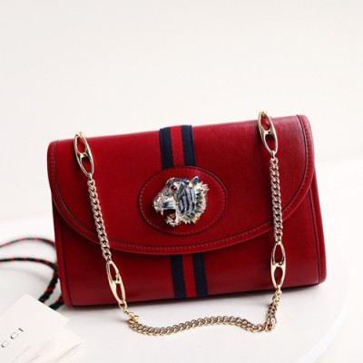 Gucci 2019 Rajah Leather Small Chain Shoulder Bag ,24CM - 구찌 2019 라자 레더 스몰 체인 숄더백 570145 ,GUB0532,24cm,레드