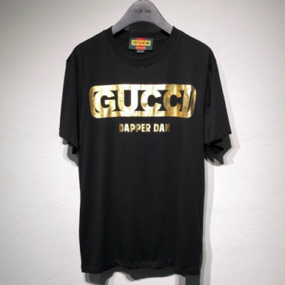 Gucci 2019 Mens Printing Logo Cotton Short Sleeved Tshirt - 구찌 남성 프린팅 로고 코튼 반팔티 Guc01028x.Size(s - xl).블랙