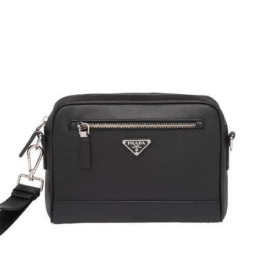 [모던&시크]Prada 2019 Saffiano Shoulder Bag,23CM - 프라다 2019 사피아노 남성용 숄더백,2VH063-1,23cm,블랙