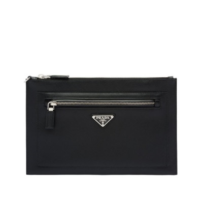 Prada 2019 Saffiano Mens Clutch Bag ,28CM - 프라다 2019 사피아노 남성용 클러치백 2NH009-1,28CM,블랙