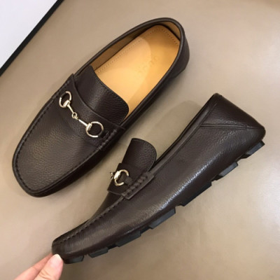 [클래식]Gucci 2019 Mens Horsbit Leather Drive Loafer- 구찌 남성 홀스빗 레더 드라이브 슈즈 Guc01043x.Size(240 - 275).브라운