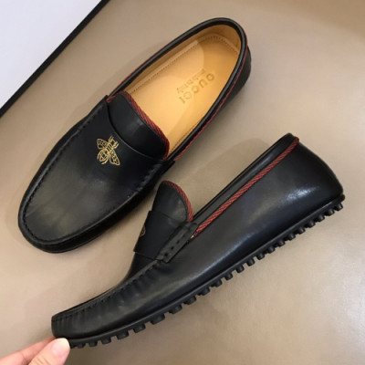 Gucci 2019 Mens Honeybee Leather Drive Loafer- 구찌 남성 꿀벌 레더 드라이브 슈즈 Guc01046x.Size(240 - 275).블랙