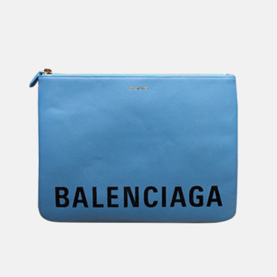 [파격특가]Balenciaga 2019 Villle Clutch Bag,34CM - 발렌시아가 2019 빌 남여공용 클러치백, BGB0209, 34cm,스카이블루