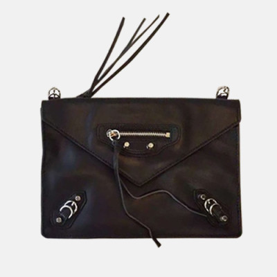 Balenciaga 2019 Leather Clutch Bag,22/26CM - 발렌시아가 2019 레더 남여공용 클러치백, BGB0237, 22/26cm,블랙