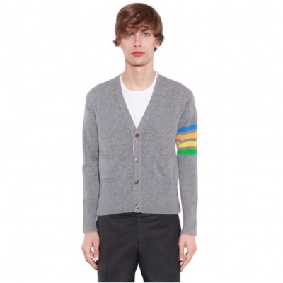 Thom Browne 2018 Mm/Wm Strap V-neck Cardigan - 톰브라운 남자 스트랩 브이넥 가디건 Tho0063x.Size(s - 2xl).그레이